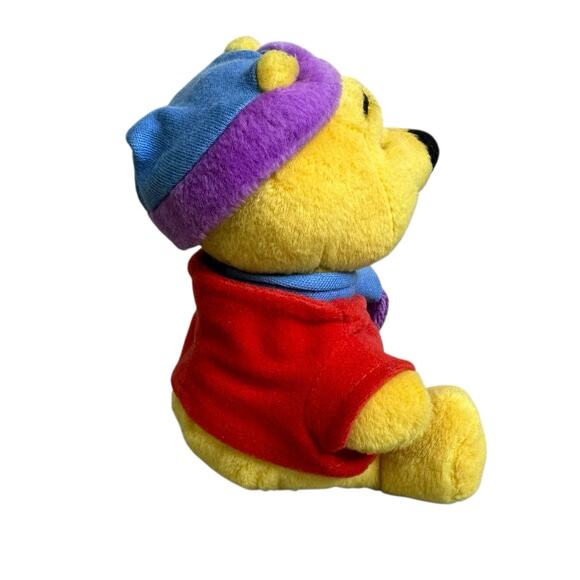 Vintage Mattel Arcotoys Star Bean Plush Winter Winnie The Pooh Bear - Picture 4 of 9